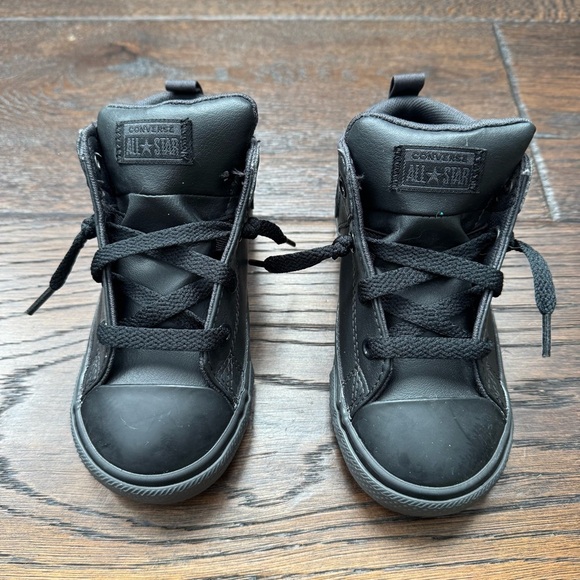 Converse Black High-Top Kids Sneakers - Picture 3 of 10